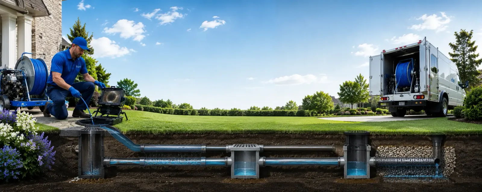 Outdoor drain cleaning information for Newhall, CA
